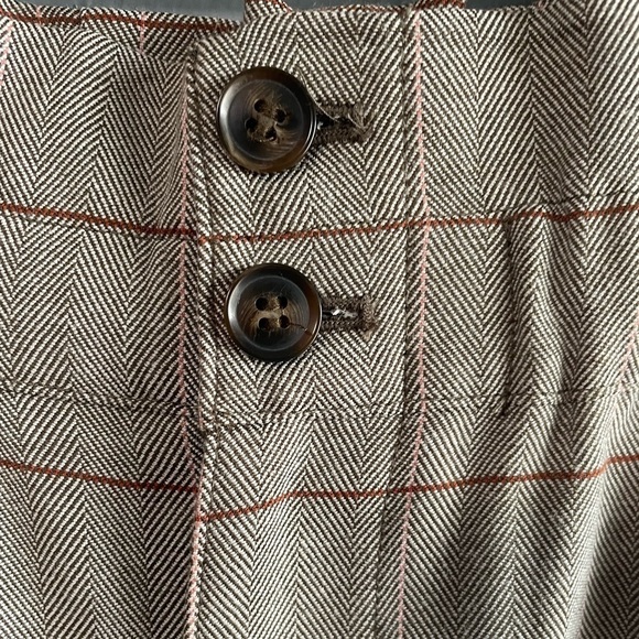 NWOT Madewell paperbag high waisted plaid cropped trousers. Size 00 - Picture 4 of 8